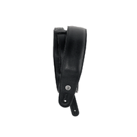 D'Addario Padded Garment Leather Guitar Strap, Black