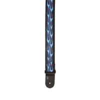D'Addario Hot Rod Flame Guitar Strap, Blue
