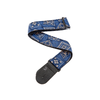 D'Addario Woven Guitar Strap, Bandana Blue