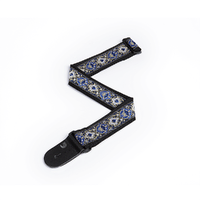D'Addario Woven Guitar Strap, Blue Jaquard Design