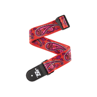 D'Addario Joe Satriani Guitar Strap, Paisley Red