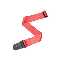 D'Addario Seat Belt Guitar Strap, Red 50mm
