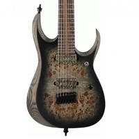 IBANEZ RGD71ALPA CKF 7 String Electric Guitar - Charcoal Burst Black Flat