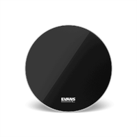 Evans EQ3 Resonant Black Bass Drum Head, No Port, 20 Inch