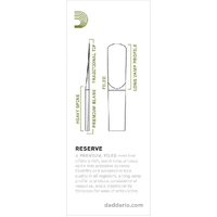 D'Addario Reserve Tenor Saxophone Reeds, Strength 3.0+, 5-pack