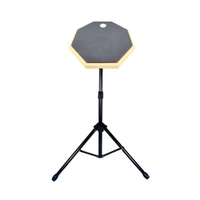 BBT 10" Drum Practice Pad Black + Stand + Vic Firth Nova 5A Drumsticks