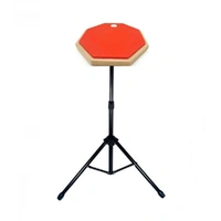BBT 10" Drum Practice Pad Red + Stand + Vic Firth Nova 5A Drumsticks