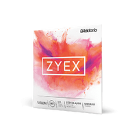 D'Addario Zyex Violin String Set with Aluminum D, 4/4 Scale, Medium Tension