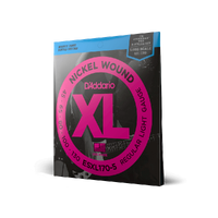 D'Addario ESXL170-5 Nickel Wound 5-String Bass Guitar Strings, Light, 45-130, Double Ball End, Long Scale