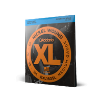 D'Addario EXL160SL Nickel Wound Bass Guitar Strings 50-105, Super Long  Scale