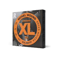 D'Addario EXL160TP Nickel Wound Bass Guitar Strings, Medium, 50-105, 2 Sets, Long Scale