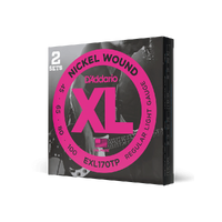 D'Addario EXL170TP Nickel Wound Bass Guitar Strings, Light, 45-100, 2 Sets, Long Scale