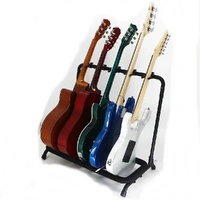 BBT Multiple Acoustic / Electric Guitar Stand - Black - Holds 3 Guitars