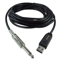 The Behringer Guitar To USB Interface Connection Mono 1/4" Jack Cable 