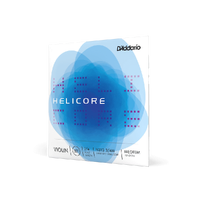 D'Addario Helicore Violin Single E String, 3/4 Scale, Medium Tension