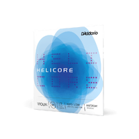 D'Addario Helicore Violin Single D String, 1/2 Scale, Medium Tension