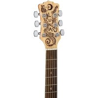 Luna Henna Dragon Acoustic-electric Guitar - Satin Natural