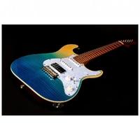 Jet  Guitars  JS-450 HSS Flamed Maple Top Electric Guitar - Transparent Blue