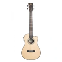 Kala Solid Spruce Top Striped Ebony - Baritone Ukulele  w/ Cutaway and EQ 