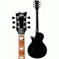 ESP LTD EC-256 Electric Guitar SEE THRU BLACK - Flamed Maple Top