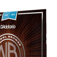 D'Addario NB1253 Nickel Bronze Acoustic Guitar Strings, Light, 12-53