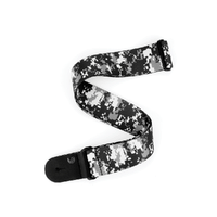 D'Addario Polyester Digital Camo Guitar Strap, Black