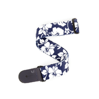 D'Addario Woven Hibiscus Guitar Strap, Blue