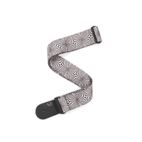 D'Addario Polyester Guitar Strap, Optical Art. White