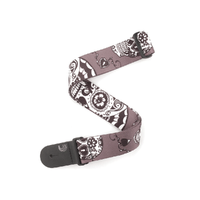 D'Addario Polyester Guitar Straps, Sugar Skulls, Black