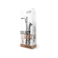 D'Addario Select Jazz Unfiled Baritone Saxophone Reeds, Strength 4 Soft, 5-pack