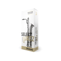 D'Addario Select Jazz Filed Baritone Saxophone Reeds, Strength 3 Soft, 5-pack