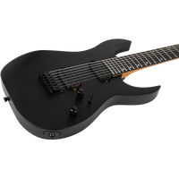 Spira Guitars S-407-MBK 7 String Electric Guitar - Satin Black
