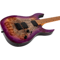 Spira HH Electric Guitar with Roasted Maple Neck -Transparent Purple