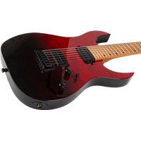 Spira S-457-TRD 7-String Electric Guitar  - Trans Red - Flame Maple Top