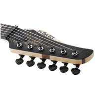 Schecter Reaper 6 -Satin Charcoal Burst Poplar Burl Top Maple Neck Ebony fretboard