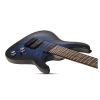 Schecter Omen Elite-7 String Electric Guitar - See Thru Blue Burst 