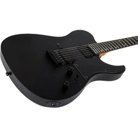 Spira Guitars T-400 MBK BAR 27"-Scale Baritone Electric Guitar - Satin Black