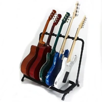 BBT Multiple Acoustic / Electric Guitar Stand - Black - Holds 7 Guitars