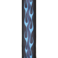 D'Addario Hot Rod Flame Guitar Strap, Blue