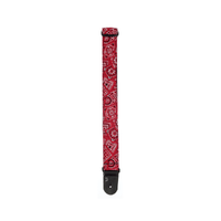 D'Addario Woven Guitar Strap, Bandana Red