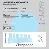 Promark Andrew Markworth AM7R Hard Vibraphone Mallet - Rattan
