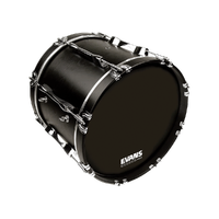 Evans MX2 Black Marching Bass Drum Head, 16 Inch