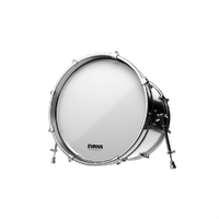 Evans EQ3 Resonant Smooth White Bass Drum Head, No Port, 16 Inch