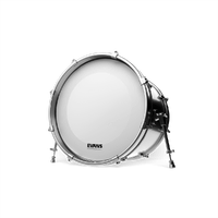 Evans EQ3 Resonant Coated White Bass Drum Head, No Port, 20 Inch