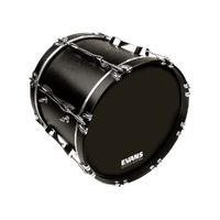 Evans MX1 Black Marching Bass Drum Head, 26 Inch