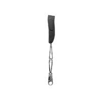 D'Addario Woodwinds Padded Leather Neck Strap, Soprano/Alto, Black/Nickel