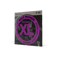 D'Addario EHR320 Half Round Electric Guitar Strings, Super Light, 9-42