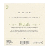 D'Addario EJ87S Titanium Ukulele Strings, Soprano