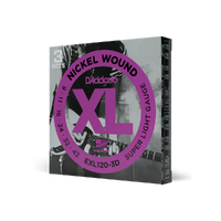 D'Addario EXL120-3D Nickel Wound Electric Guitar Strings,  9 -42 - 3 Sets