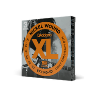 D'Addario EXL140-3D Nickel Wound Electric Guitar Strings,  10-52, 3 sets